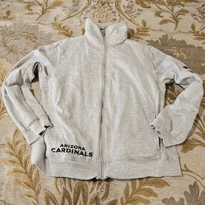 Women's WEAR by Erin Andrews Gray Cardinals Fleece Full-Zip Sweatshirt